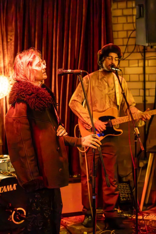 Alys Hardy and Tom Emlyn continuing the night with a bang - Credit Keith Bolton