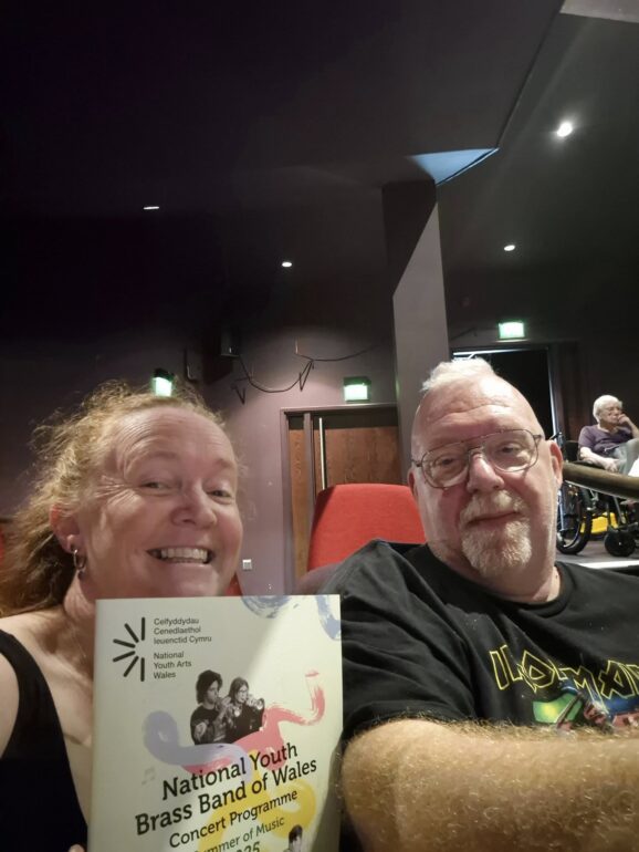 Liz and Stan at the end of course concert at The Riverfront