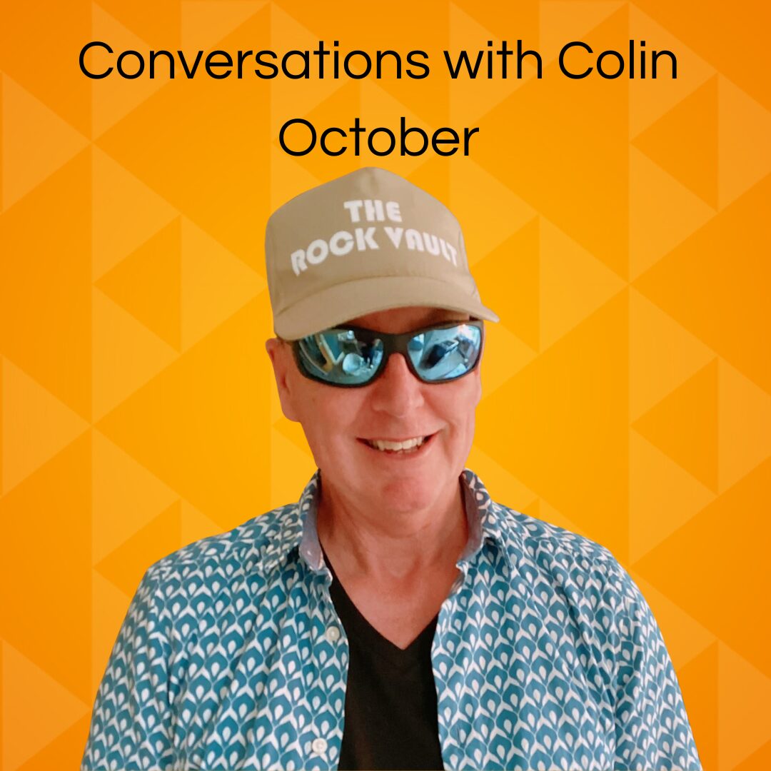 A graphic showing "Conversations with Colin"